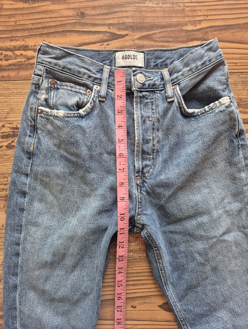 Agolde High Rise Riley Crop Jeans Size 24 - Picture 5 of 8